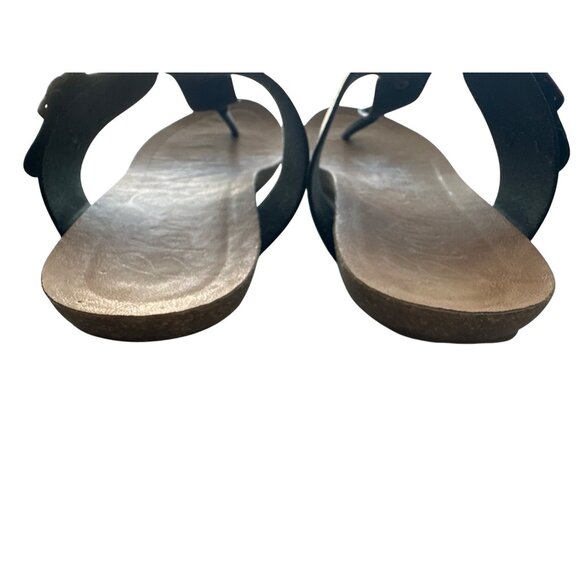 Blowfish Malibu Blue T Strap Sandal Braided Adjustable Buckle Cork Sole Size 8.5 - Picture 6 of 7